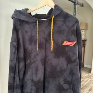 Billabong sweatshirt, XXL tie-dyed black Budweiser logo